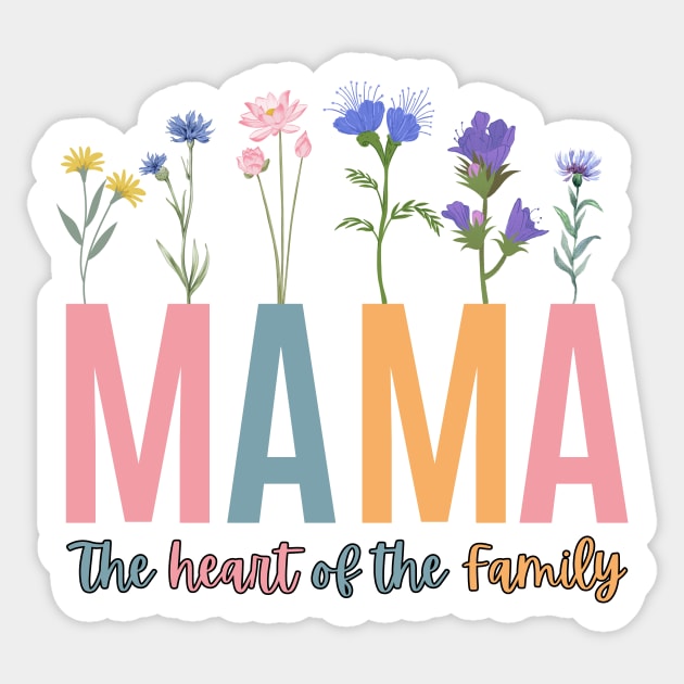 MAMA – Heart of the Family Sticker by Inkarti